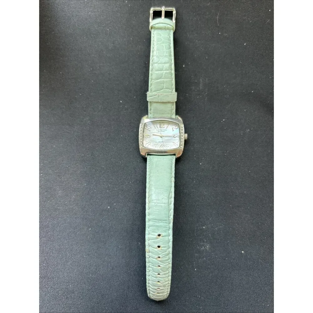 Raymond MOP Dial Mint Green Band Women’s Quartz Watch